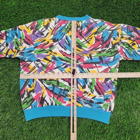 Vintage Y2K Abstract Art Sweatshirt Womens Medium 20x21 - Picture 6 of 10